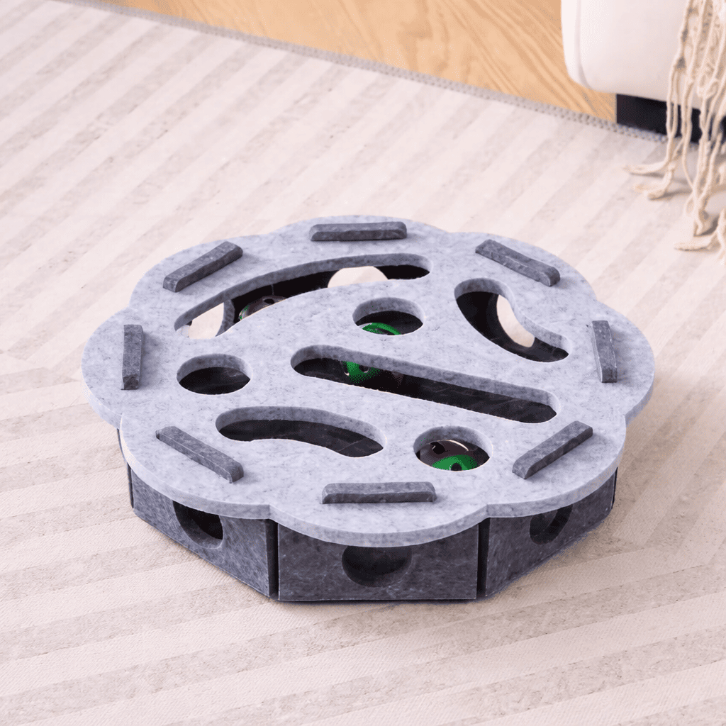 Cat exercise toy with ball