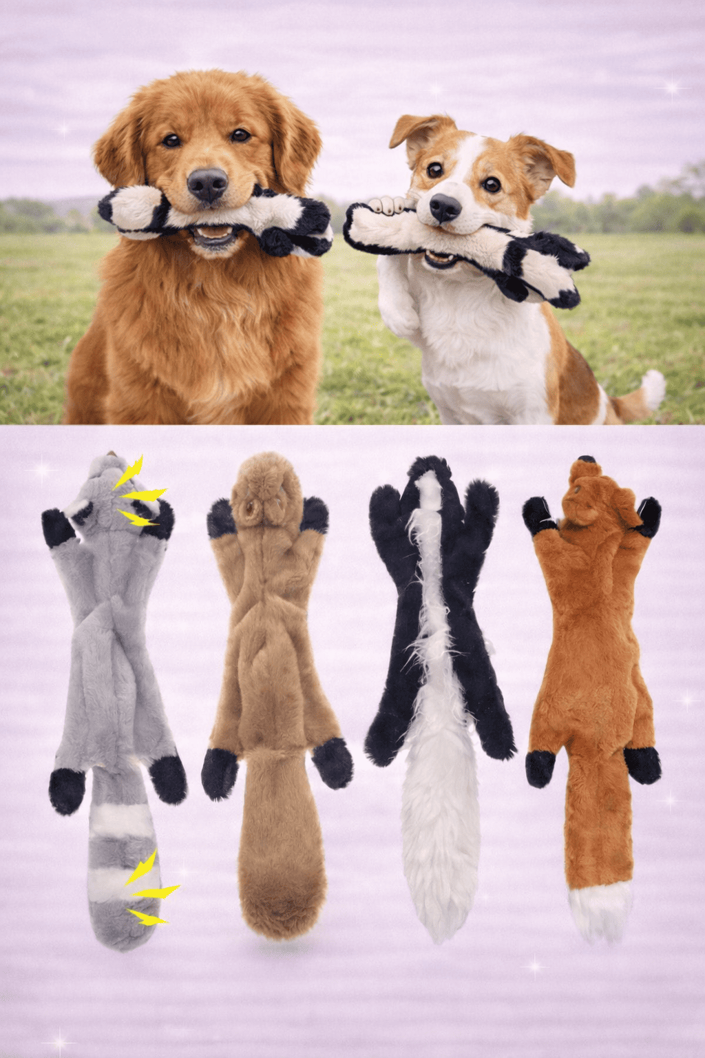 Dog plush squeaky toy (48cm)